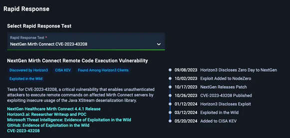 <i>NodeZero Rapid Response Test for NextGen Mirth Connect CVE-2023-43208</i>